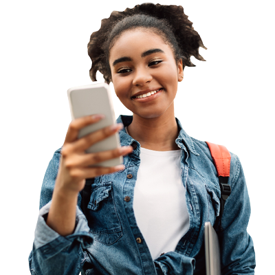 Young girl on phone