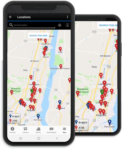 Cell phones with map