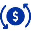 Dollar sign with arrows around it