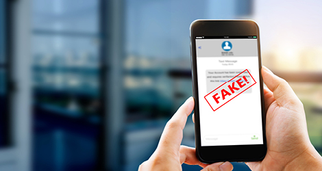 Scam text on phone