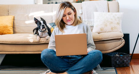 Woman on computer