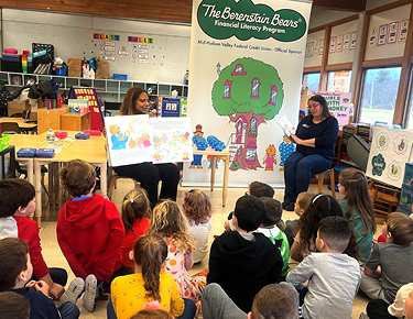 MHV employees reading to children