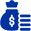 Money bag with coins