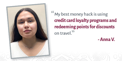 Anna V. savings tip
