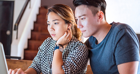 Couple on computer