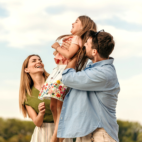 A family outside