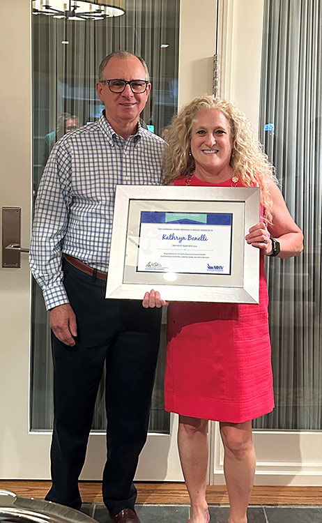 Kathy Bonelli with Gary Anderson, Chairman of the Board