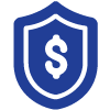 Dollar sign in shield